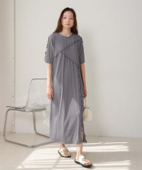 Bab/バブ Bab メロウ切替ストライププリーツワンピース/507048704