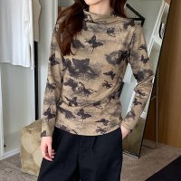 shoppinggo/ショッピングゴー shoppinggo トップス シンプル 長袖tシャツ レディース タートルネック インナー カットソー 裏起毛 厚手 ロングT 重ね着 長袖/507051170