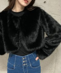 me Jane/ミージェーン me Jane フェイクファーショート丈コート/507051735