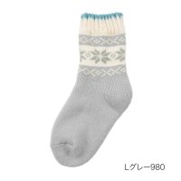 fukuske FUN/フクスケ ファン fukuske FUN 福助 【fukuske FUN ： WARMHOME】 ルームソックス 靴下 ノルディック柄 クルー丈 (2262V1/506883850