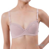 Universal/フクスケ fukuske 福助 【kihada】 ブラジャー 無地 一部レース リブ (75－3041) 婦人 女性 レディース フクスケ fukuske ふく/506883934