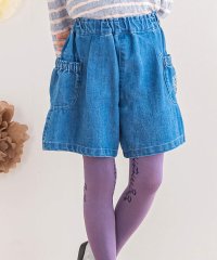 BeBe Petits Pois Vert/【店舗限定】ストレッチデニムキュロットパンツ(95~160cm)/507054818