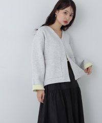 N Natural Beauty Basic/アウトポケット配色ニットブルゾン/507055659