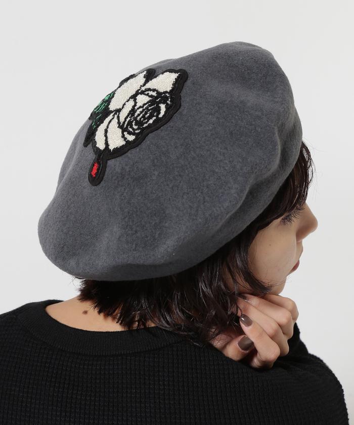 定期入れの UNDERCOVER/アンダーカバー/ローズワッペン ベレー帽(507055698 帽子