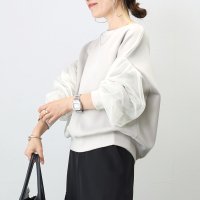 Aletta vita/アレッタ ヴィータ Aletta vita ダンボール袖チュール重ね2WAYカーディガン/507058022