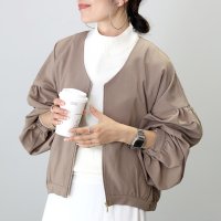 Aletta vita/アレッタ ヴィータ Aletta vita 袖ボリュームVネックライトブルゾン/507058025