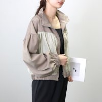 Aletta vita/アレッタ ヴィータ Aletta vita 異素材使いギャザーブルゾン/507058032