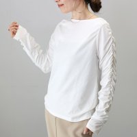Aletta vita/アレッタ ヴィータ Aletta vita ボートネック袖シャーリングカットソー/507058035