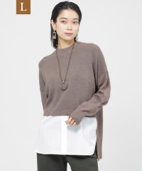 エヴェックス バイ クリツィア　Lサイズ/【L】【WEB・一部店舗限定】【ウォッシャブル】シャツレイヤードニット/506883230