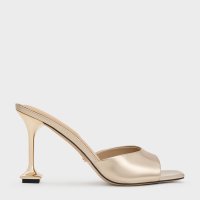 CHARLES & KEITH/Jacqueline ジャクリーン レザースカルプチュアヒールミュール/507050032