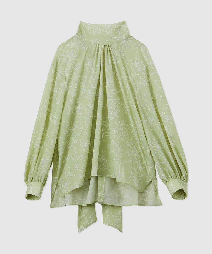 セール 30%OFF】ハンドフラワーバックタイブラウス/セットアップ