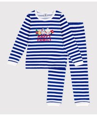 PETIT BATEAU/ベロア長袖パジャマ/507071782