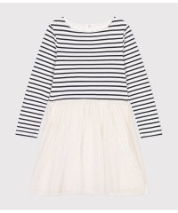 PETIT BATEAU/長袖チュールワンピース/507071830