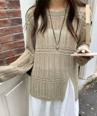 ARGO TOKYO/アルゴトウキョウ ARGO TOKYO Side Slit Sheer Knit Pullover 25124 サイドスリットシアーニットプルオーバー/507073068