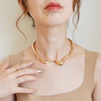styiro/スタイロ styiro ニッケルフリー ウェーブメタルチョーカーネックレス/507073524