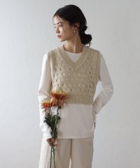 Bonjour Sagan/ボンジュールサガン BONJOUR SAGAN V neck holed knit vest / Vネックホールニットベスト/507073806