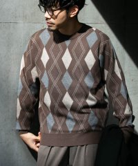 URBAN RESEARCH ROSSO/『WEB限定』アーガイルニットプルオーバー/507073861