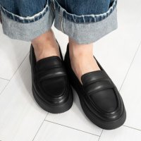 fitflop/フィットフロップ fitflop F－MODE PADDED－DETAIL LEATHER FLATFORM LOAFERS/507035705