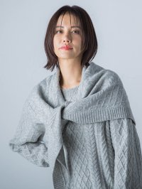 LAUTREAMONT/ロートレアモン LAUTREAMONT ケーブル編みニットストール≪手洗い可能≫/507076675