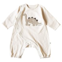moc mof/mocmof モクモフ ロンパース ベビー服 ベビー キッズ 男の子 女の子 60－80cm対応 赤ちゃん 恐竜アップリケ 622－475225/507079636