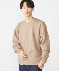 SHIPS MEN/【WEB限定】SHIPS: ワンポイント ロゴ フラッフィ シャギー クルーネック ニット/507079930