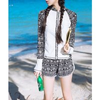 Angel Luna/エンジェル ルナ Angel Luna 水着 長袖ラッシュガード 4点セット 体型カバー ビキニ ショートパンツ UVカット UPF50+/507080436