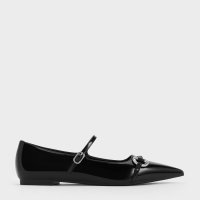 CHARLES & KEITH/メタリックアクセント ポインテッドトゥメリージェーン/507080445