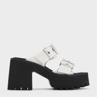 CHARLES & KEITH/Trill トリル グロメットダブルストラッププラットフォームミュール/507080449