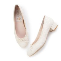 Launa lea ballet/ラウナレアバレエ Launa lea ballet レースラウンドトゥヒールバレエシューズ(B5602A)/507080451