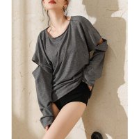 Angel Luna/エンジェル ルナ Angel Luna 【タンキニ水着4点セット】レディース 体型カバー 長袖アウター Tシャツ ラッシュガード セパレート ビキニ 袖カット /507080480