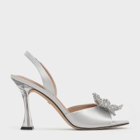 CHARLES & KEITH/リサイクルポリエステル ビーズドボウスリングバックパンプス/507080489