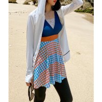 Angel Luna/エンジェル ルナ Angel Luna 【体型カバー水着3点セット】 長袖ラッシュガード ワンピース水着 レギンス ノンワイヤー フィットネス UPF50+/507080523