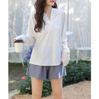 Angel Luna/エンジェル ルナ Angel Luna 【ラッシュガード水着2点セット】レディース 体型カバー 長袖 ロングTシャツ アウター 帽子フード付き ショートパンツ /507080581