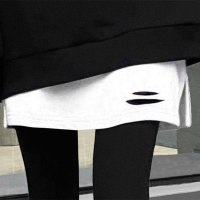 REAL STYLE/リアルスタイル REAL STYLE 付け裾 つけ裾 レイヤード シャツ レディース ウエストゴム 重ね着風 体系カバー 裾出し すそ フェイク おしゃれ 白 /507081124