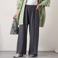 REAL STYLE/リアルスタイル REAL STYLE ワイドパンツ レディース きれいめ カジュアル 春夏 秋冬 ボトムス エンボス 楽ちん 速乾 オフィス ウエストゴム 高身/507081508