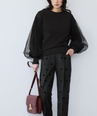 ELFRANK/エルフランク ELFRANK 異素材ドッキングボリューム袖ダンボールニットプルオーバー【洗える】/507081772