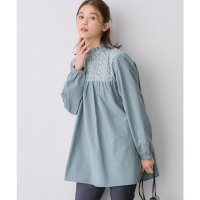 Viola e Viola/パッと華やぐ繊細刺しゅうのフリル衿チュニックブラウス/507082650