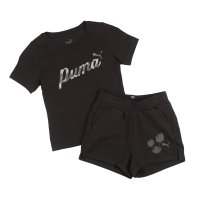 PUMA/プーマ PUMA ジュニア Tシャツハーフパンツセット BLOSSOM Tシャツ ショーツ セット_ 681406/507085411
