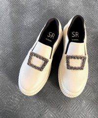grandfleur/グランドフルール grandfleur 【SOROTTO】軽量厚底 ビジューバックル スリッポン スニーカー/507085610