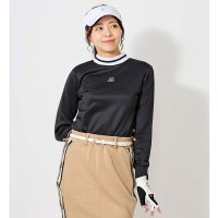 TopIsm/トップイズム TopIsm ゴルフウェア レディース モックネック gs GOLF ポロシャツ ハイネック 長袖 ストレッチ トップス ロゴ刺繍 ライン 無地 /507087468