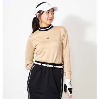 TopIsm/トップイズム TopIsm ゴルフウェア レディース モックネック gs GOLF ポロシャツ ハイネック 長袖 ストレッチ トップス ロゴ刺繍 ライン 無地 /507087468