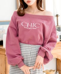 JULIA BOUTIQUE/ジュリアブティック JULIA BOUTIQUE ヘルシーな肌見せができる。CHICオフショルダースウェットトップス/507087733