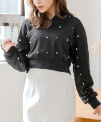 JULIA BOUTIQUE/ジュリアブティック JULIA BOUTIQUE パール付きショート丈パーカー [24548 長袖 ショート丈 レディース トップス ]/507087746