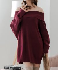 JULIA BOUTIQUE/ジュリアブティック JULIA BOUTIQUE ゆるさが魅力の1枚。オフショルダーチュニックトップス・ワンピース/507087748