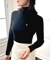 JULIA BOUTIQUE/ジュリアブティック JULIA BOUTIQUE モチーフ付きタートルニット [24672 長袖 ミドル丈 無地 タートルネック レディース セーター トップス/507087773