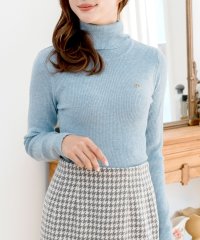 JULIA BOUTIQUE/ジュリアブティック JULIA BOUTIQUE モチーフ付きタートルニット [24672 長袖 ミドル丈 無地 タートルネック レディース セーター トップス/507087773