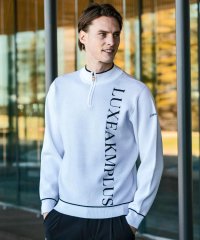 LUXEAKMPLUS/リュクスエイケイエムプラス LUXEAKMPLUS ゴルフ ロゴハーフジップモックネックニット/507087848