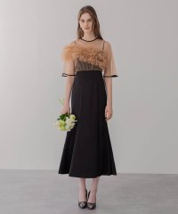 Leja/レジャ Leja ボリュームチュールパイピングフレアドレスワンピース美脚効果結婚式 パーティードレス 成人式 20代 30代 40代/507088387