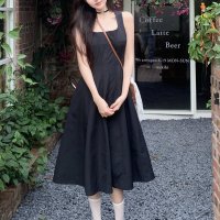 Zoe Jenko/ゾエ ジェンコ Zoe Jenko スクエアネックAラインワンピース 10399/507088575