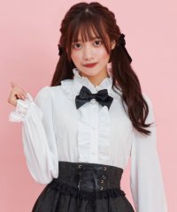 Secret Honey/シークレットハニー Secret Honey スタンドレースフリルミニリボンブラウス/507088670